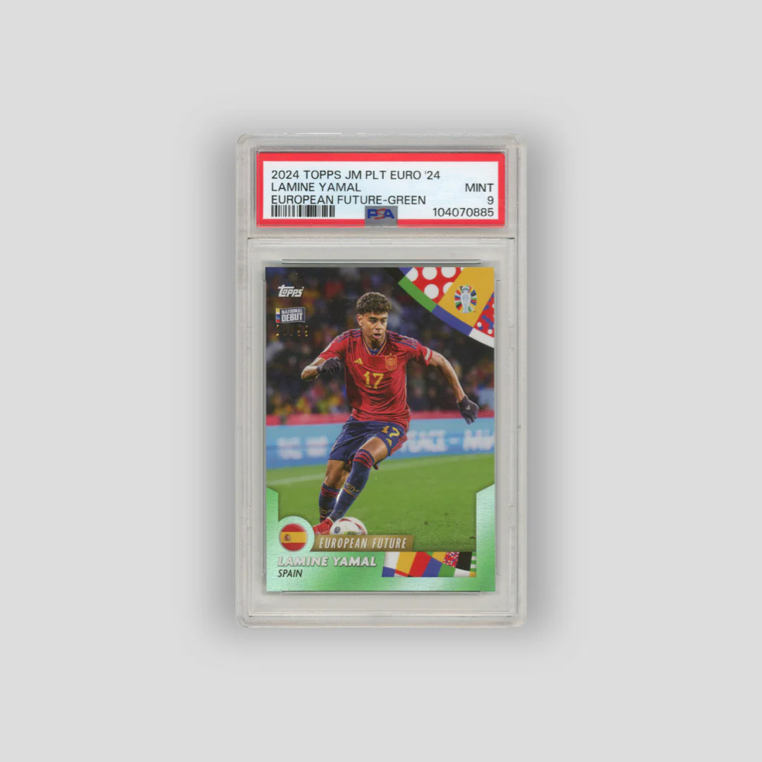 2023-24 Topps Platinum EURO 2024 Lamine Yamal Future Green /99  (PSA 9)