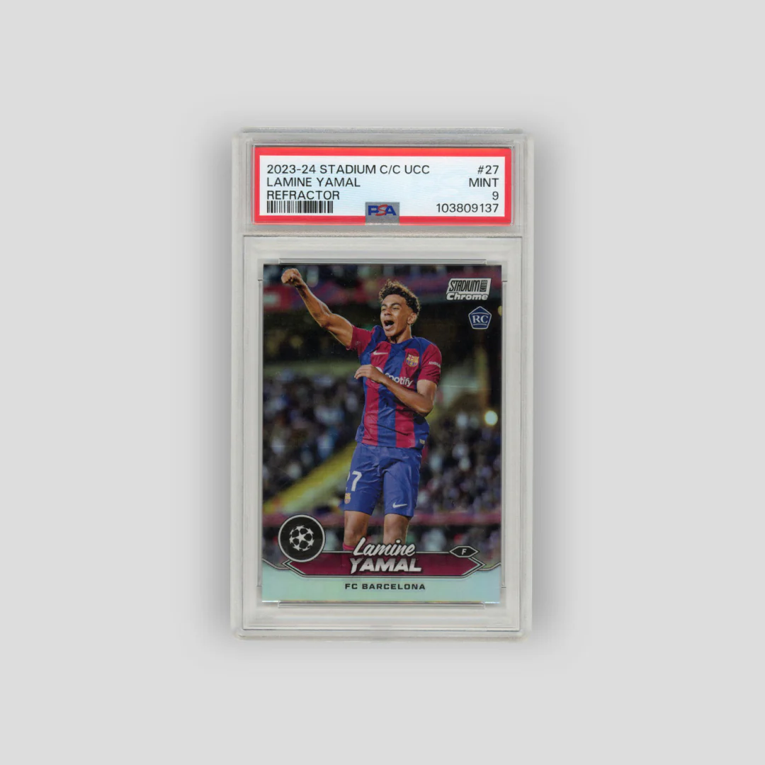 2023-24 Topps Stadium Club Lamine Yamal Refractor #27 (PSA 9)