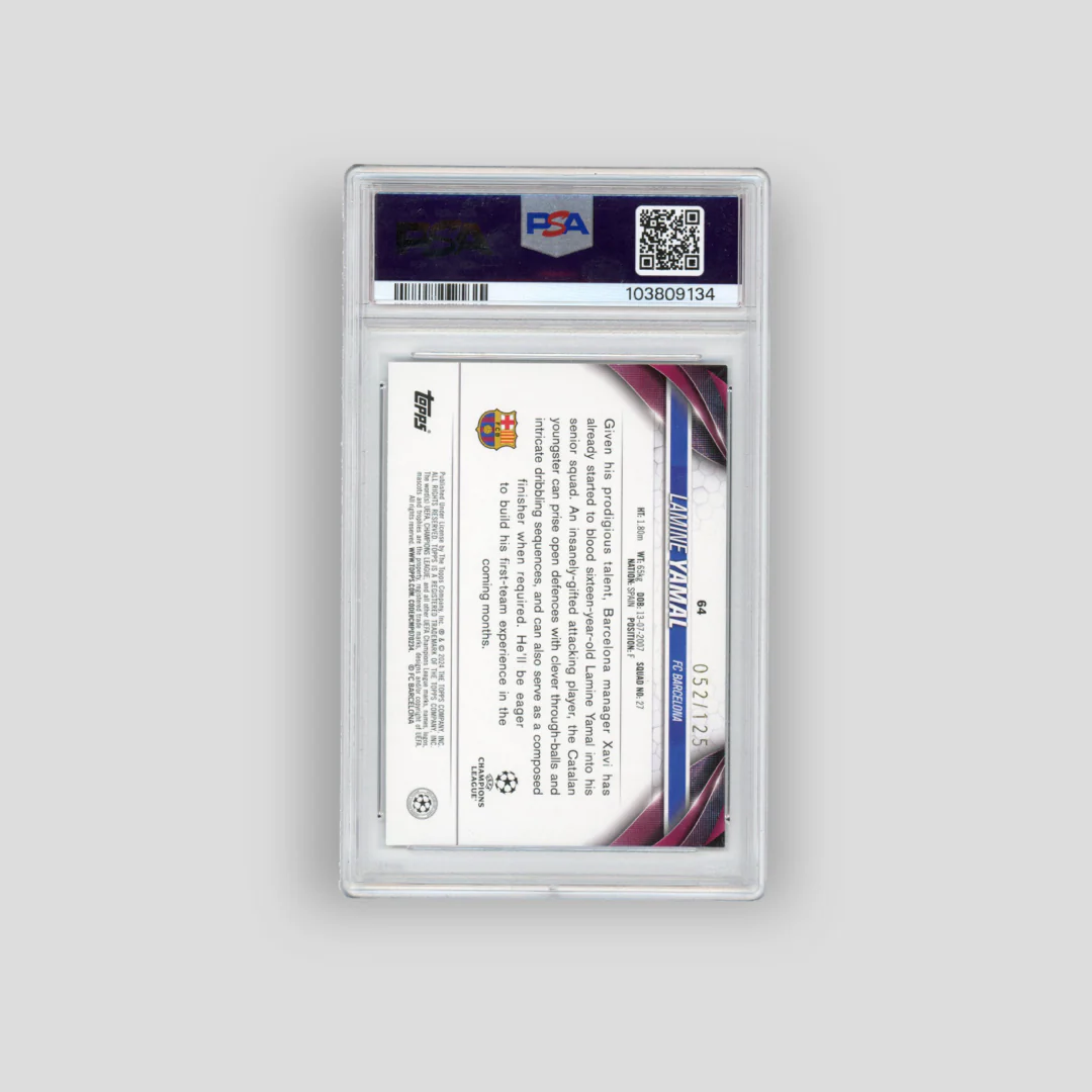 2023-24 Topps UCC Lamine Yamal Blue Inferno #64 (PSA 9) - Image 2