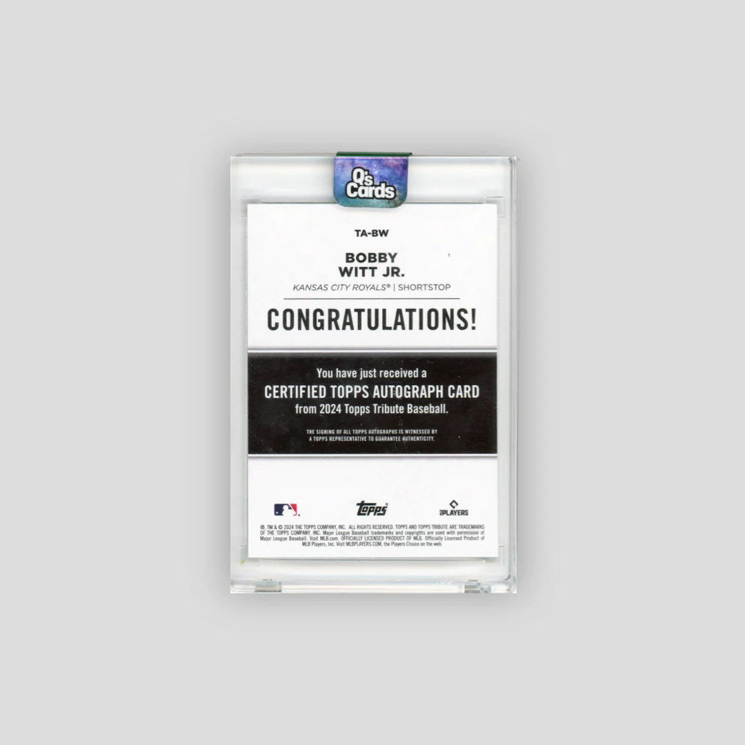 2024 Topps Tribute Signatures Bobby Witt Jr. /150 #TA-BW - Image 2